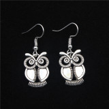 Alloy owl Necklace Earrings Two Piece Set