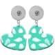 10 styles love resin Pretty pattern  Painted Heart earrings fit 20MM Snaps button jewelry wholesale