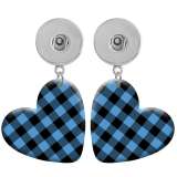 10 styles love resin color pattern  Painted Heart earrings fit 20MM Snaps button jewelry wholesale