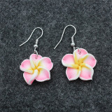 Soft Clay Eggflower Necklace Earrings Two Piece Set