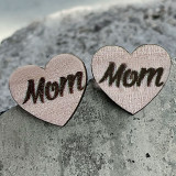 Mother's Day, Mother, I Love You Earrings, Wooden Mother, Bear, Love, Elephant Earrings