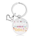Nurse's Day Stainless Steel Round Plate Color Printing Key Chain