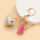 Acrylic Rainbow Pearl Key Chain Bag Pendant Marine Life Key Ring Pendant