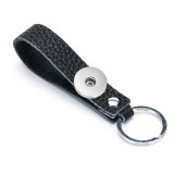 Genuine Leather Keychain Retro Keychain Unisex Car Keychain fit 18mm snap button jewelry