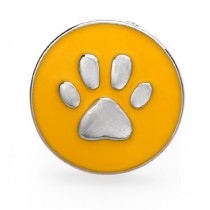 20MM Bear paw print Enamel design  Metal snap buttons