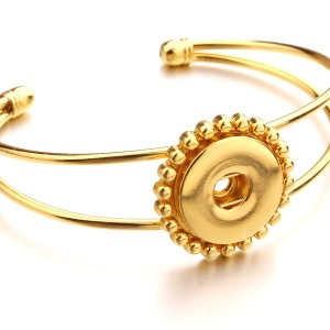 20MM gold Metal  Bracelet Snaps button jewelry wholesale