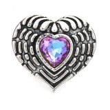 20MM Dazzling purple design Rhinestone enamel Metal snap button charms