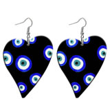 10 styles love Blue Evil Eyes  Acrylic  stainless steel two-sided Painted Heart earrings