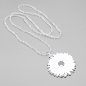 love Hippocampus Cross Harley sunflower  Acrylic 80CM Elastic Crystal Necklace Pendant  20MM Snaps button jewelry wholesale