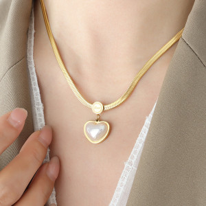 Stainless steel love necklace