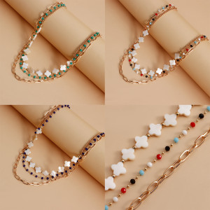 Bohemian Colored Crystal Beaded Necklace