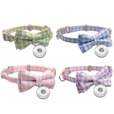 Pet bow collar fit 20MM Snaps button jewelry wholesale