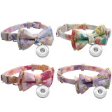 Pet bow collar fit 20MM Snaps button jewelry wholesale