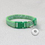 Pet check collar fit 20MM Snaps button jewelry wholesale
