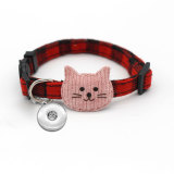 Pet check collar fit 20MM Snaps button jewelry wholesale