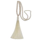 Natural stone Long handmade beaded tassel necklace