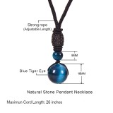 16MM Natural Crystal Pendant Necklace