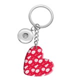 10 styles love Halloween snowflake resin Painted Heart Key chain fit 20MM Snaps button jewelry wholesale