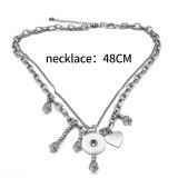 Stainless steel love calaite Necklace Pendant 20MM Snaps button jewelry wholesale