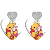 20 styles Love Halloween princess pattern Acrylic Double sided Printed stainless steel Heart earings
