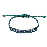 Handwoven waterproof wax thread bracelet Bohemian crystal bracelet