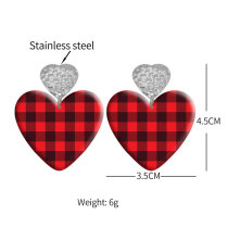 20 styles Love Colorful Flower pattern Acrylic Double sided Printed stainless steel Heart earings