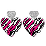 20 styles Love Pretty  pattern Acrylic Double sided Printed stainless steel Heart earings