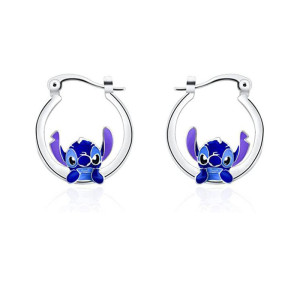 Anime cartoon Stitch drops oil children's earrings