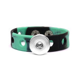18cm kid junior style bracelet with 15mm width white silicone stretch fit 20mm snap button