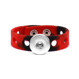 18cm kid junior style bracelet with 15mm width white silicone stretch fit 20mm snap button