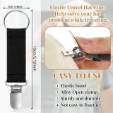 Multifunctional elastic travel hat clip and glove clip