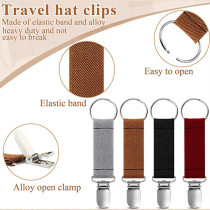 Multifunctional elastic travel hat clip and glove clip