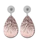 10 styles color pattern  Acrylic Painted Water Drop earrings fit 20MM Snaps button jewelry wholesale