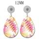 10 styles Colored leaves  Acrylic Painted Water Drop earrings fit 12MM Snaps button jewelry wholesale