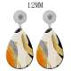 10 styles Pretty pattern  Acrylic Painted Water Drop earrings fit 12MM Snaps button jewelry wholesale