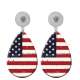10 styles USA   Flag Basketball Baseball Volleyball  Acrylic Painted Water Drop earrings fit 20MM Snaps button jewelry wholesale