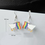 Acrylic Rainbow Stripe Lightning Love Butterfly Sunflower Earrings