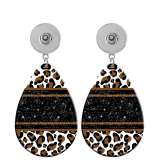10 styles Bohemia  national style pattern  Acrylic Painted Water Drop earrings fit 20MM Snaps button jewelry wholesale