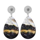 10 styles Pretty pattern Acrylic Painted Water Drop earrings fit 20MM Snaps button jewelry wholesale