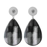 10 styles Pretty patterns  Acrylic Painted Water Drop earrings fit 20MM Snaps button jewelry wholesale