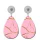 10 styles Pink Art patterns  Acrylic Painted Water Drop earrings fit 20MM Snaps button jewelry wholesale
