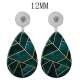 10 styles Pretty pattern  Acrylic Painted Water Drop earrings fit 12MM Snaps button jewelry wholesale