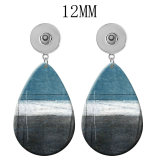 10 styles  pattern  Acrylic Painted Water Drop earrings fit 12MM Snaps button jewelry wholesale