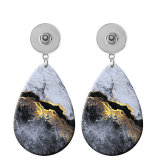 10 styles Pretty pattern Acrylic Painted Water Drop earrings fit 20MM Snaps button jewelry wholesale