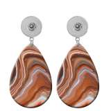 10 styles color pattern  Acrylic Painted Water Drop earrings fit 20MM Snaps button jewelry wholesale