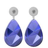 10 styles Geometric pattern  Acrylic Painted Water Drop earrings fit 20MM Snaps button jewelry wholesale