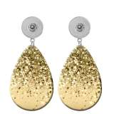 10 styles color pattern  Acrylic Painted Water Drop earrings fit 20MM Snaps button jewelry wholesale