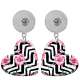 10 styles love pineapple Flower resin  pattern  Painted Heart earrings fit 20MM Snaps button jewelry wholesale