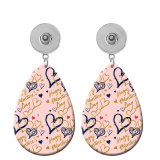 10 styles love bird  Acrylic Painted Water Drop earrings fit 20MM Snaps button jewelry wholesale