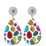 10 styles Thanksgiving Cross  Acrylic Painted Water Drop earrings fit 20MM Snaps button jewelry wholesale